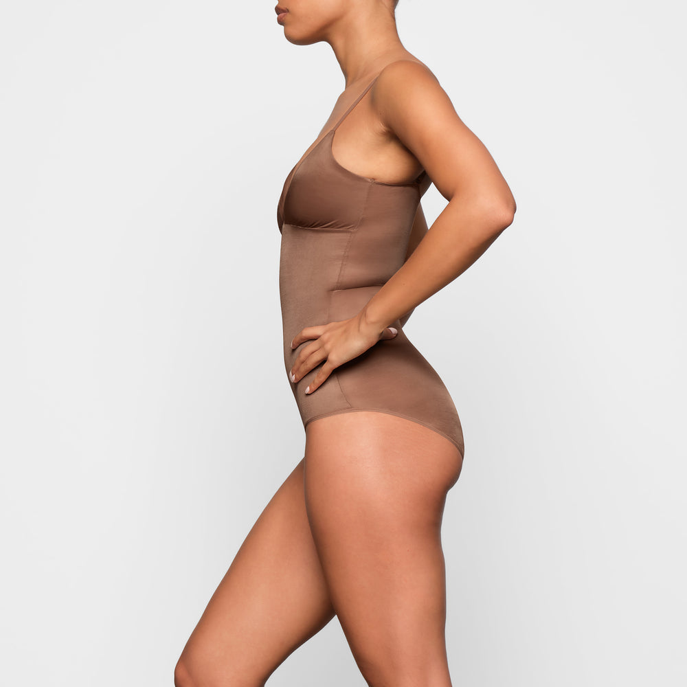Skims BARELY THERE BODYSUIT BRIEF W/ SNAPS Bodysuit Hnede | YAFH-98152