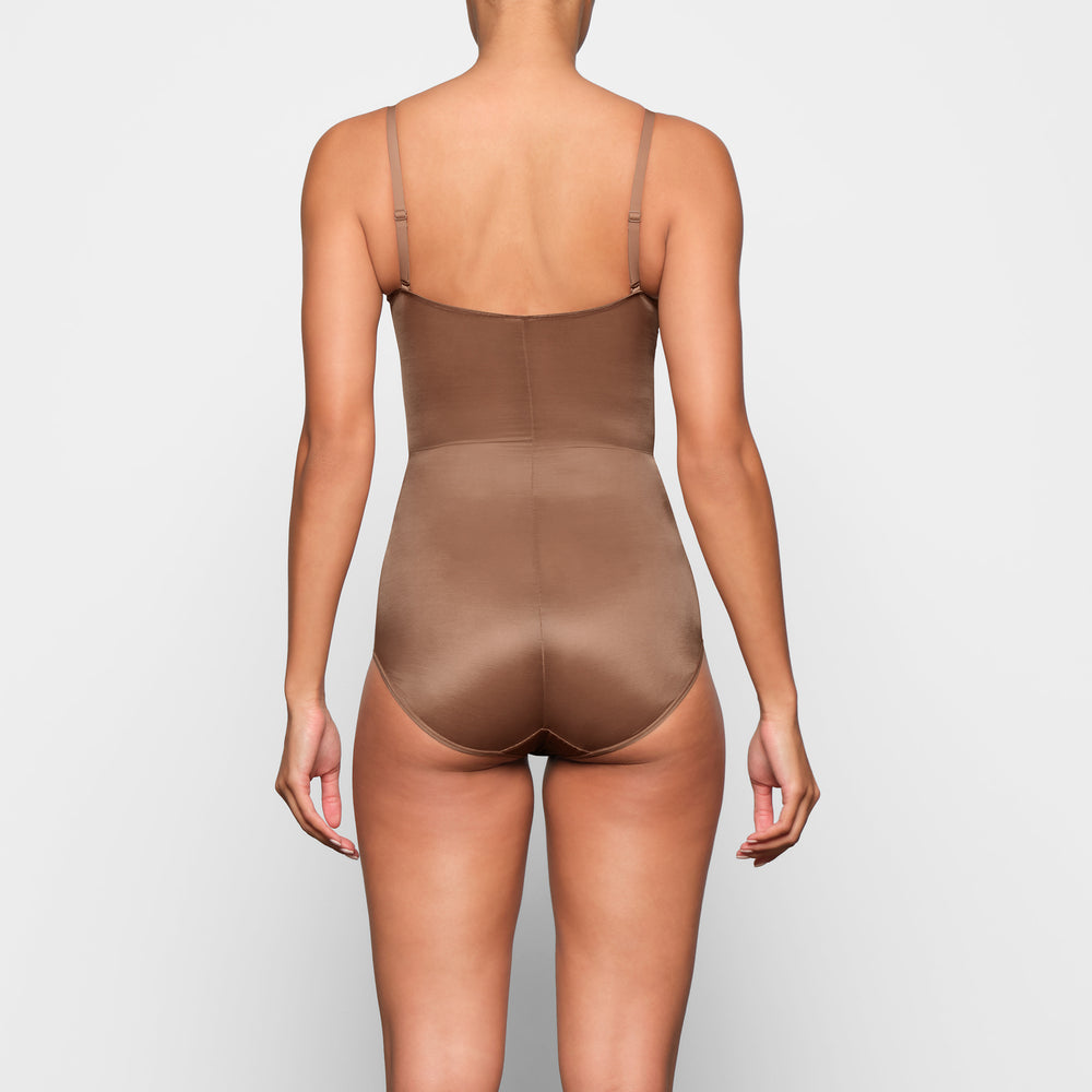 Skims BARELY THERE BODYSUIT BRIEF W/ SNAPS Bodysuit Hnede | YAFH-98152
