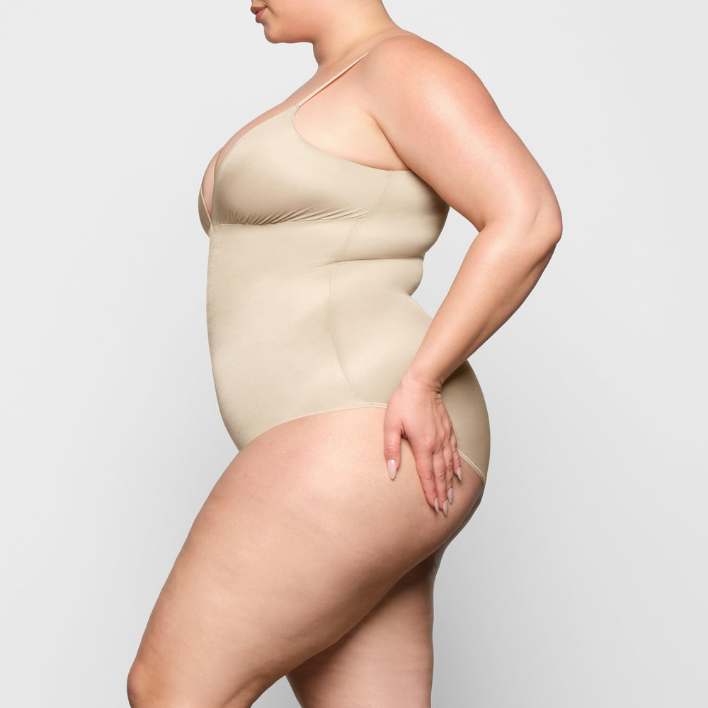 Skims BARELY THERE BODYSUIT BRIEF W/ SNAPS Bodysuit Hnede | ZIYT-87092