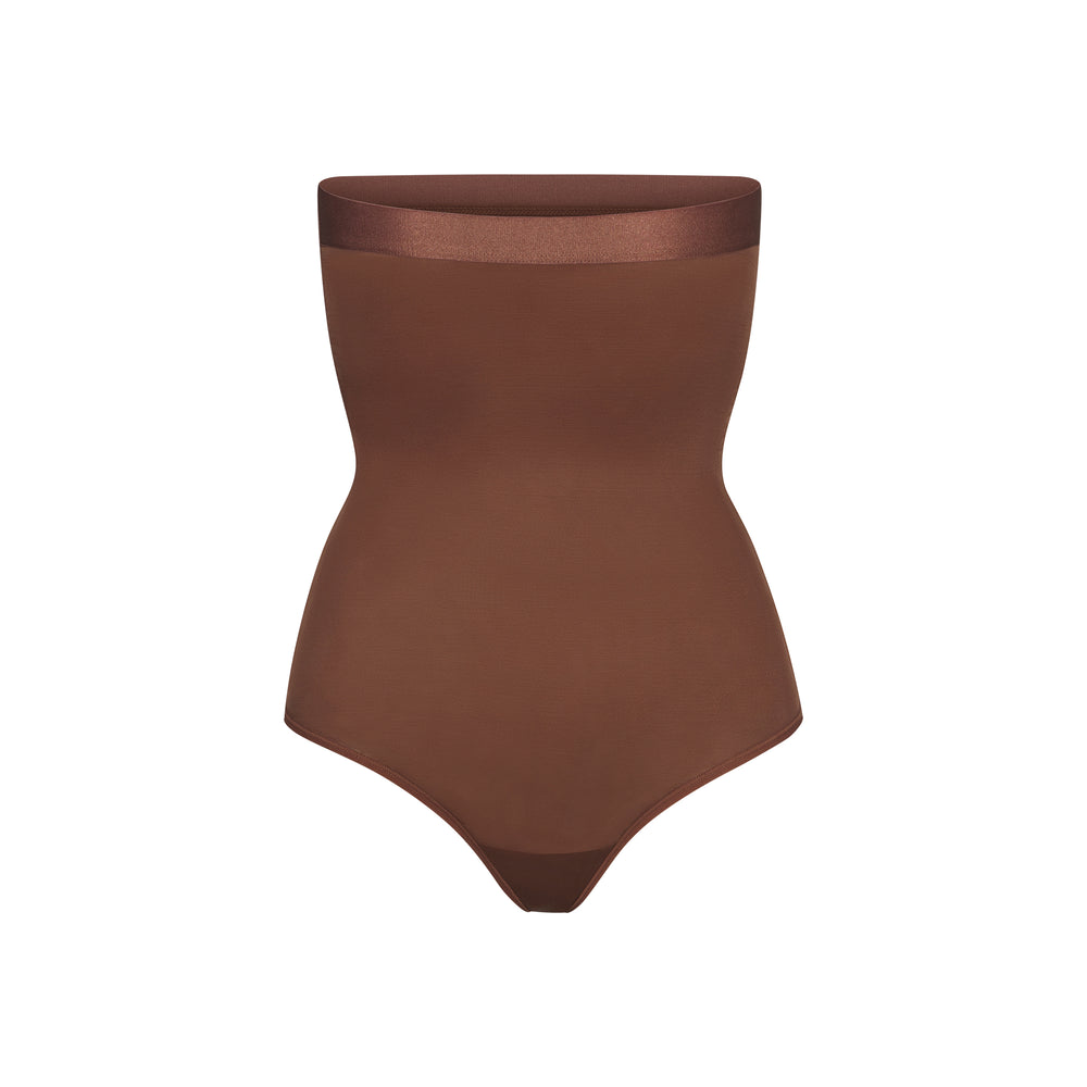Skims BARELY THERE HIGH WAIST Thong Hnede | YWCQ-93107
