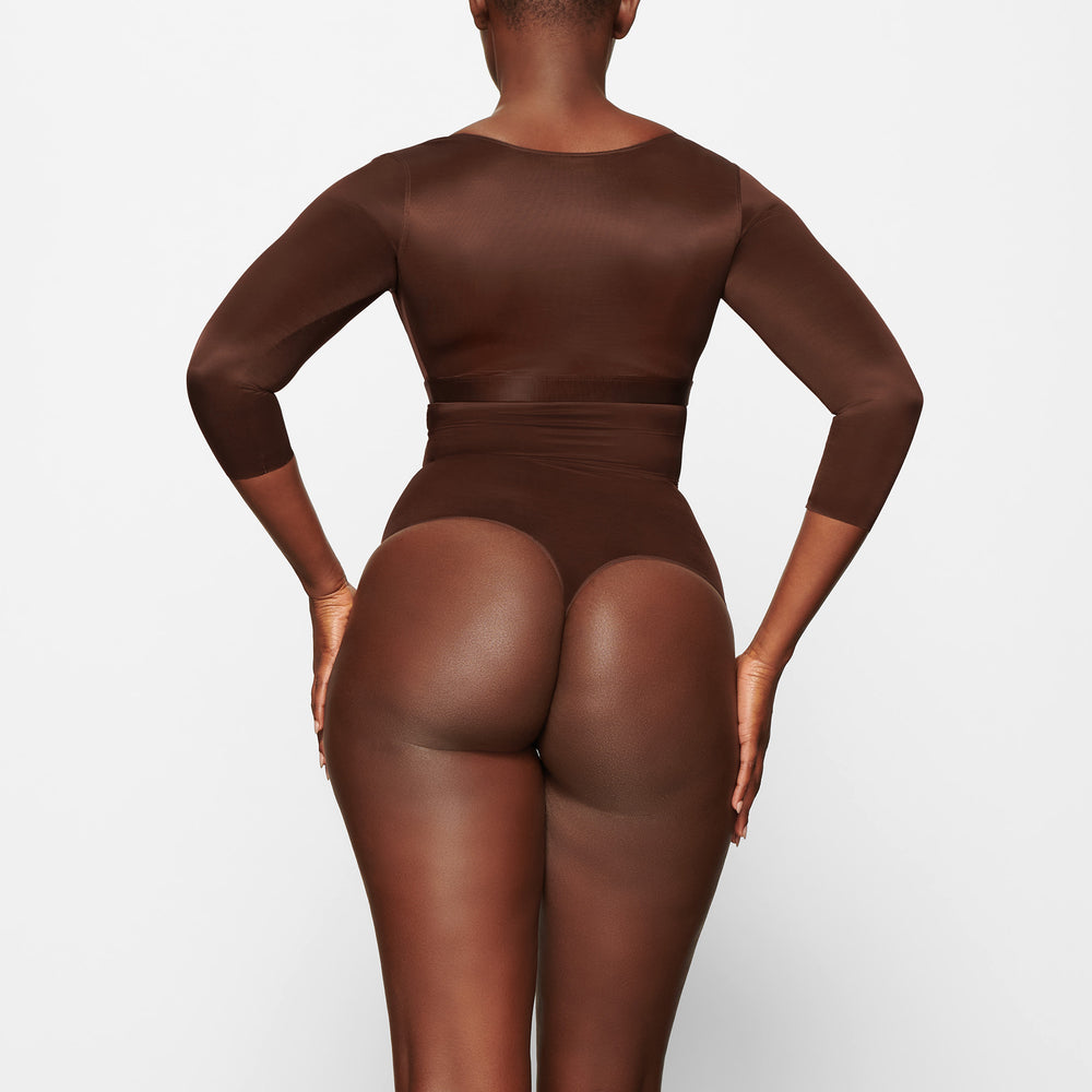 Skims BARELY THERE OPEN Arm Shapewear Čokoláda | CYZX-41302