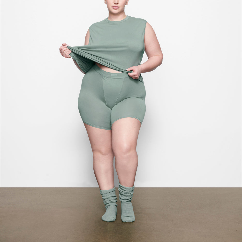 Skims BOYFRIEND Boxer Shorts Svetlo Zelene | QRLZ-30749