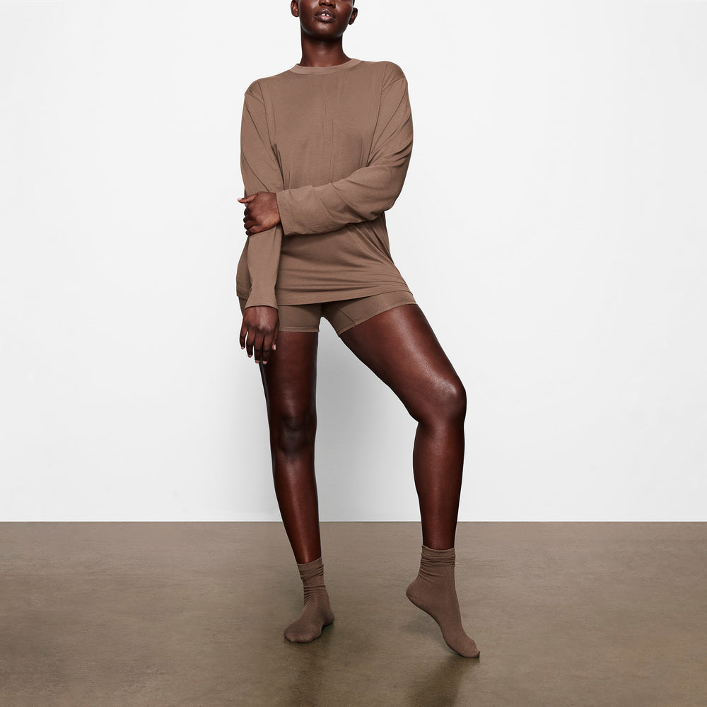 Skims BOYFRIEND LONG SLEEVE T-shirt Marhule | EYCP-65204