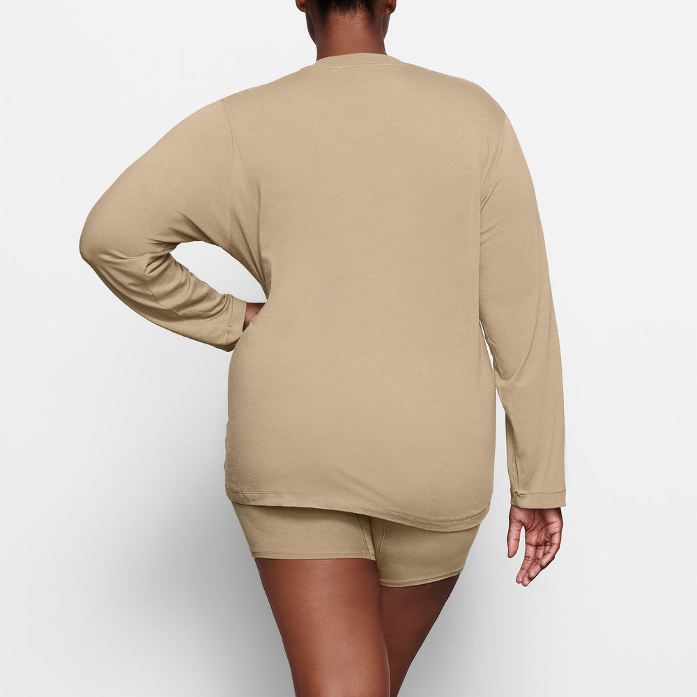 Skims BOYFRIEND LONG SLEEVE T-shirt Marhule | PEFI-49571