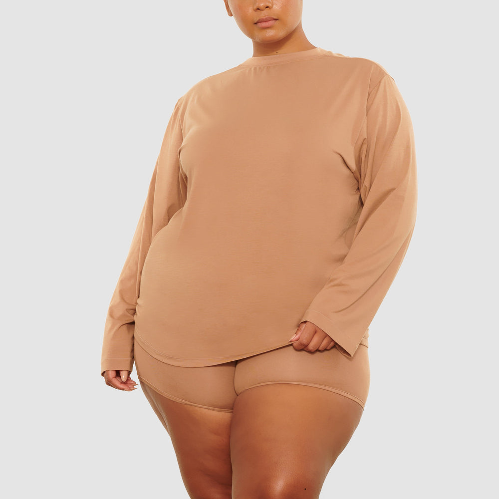 Skims BOYFRIEND LONG SLEEVE T-shirt Marhule | VWXO-87426