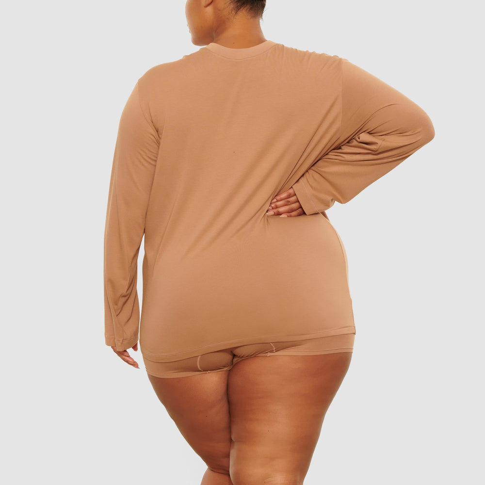 Skims BOYFRIEND LONG SLEEVE T-shirt Marhule | VWXO-87426