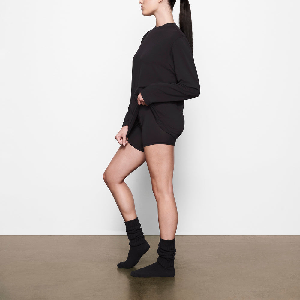 Skims BOYFRIEND LONG SLEEVE T-shirt Čierne | YMLC-70984