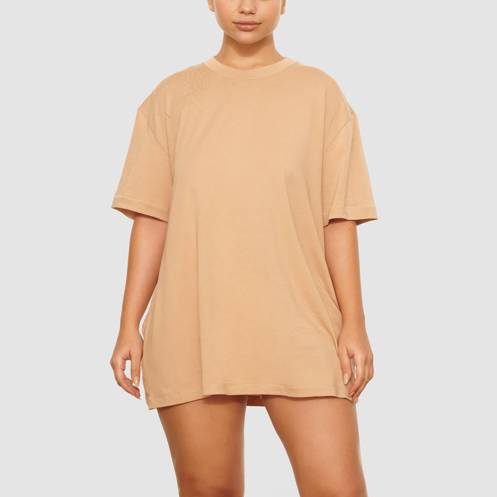 Skims BOYFRIEND T-shirt Béžové | CPWH-70183