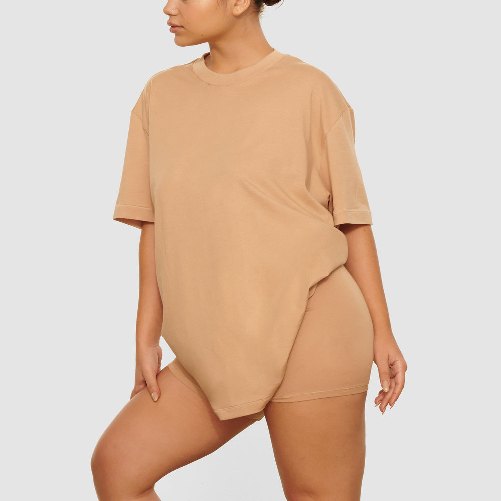 Skims BOYFRIEND T-shirt Béžové | CPWH-70183
