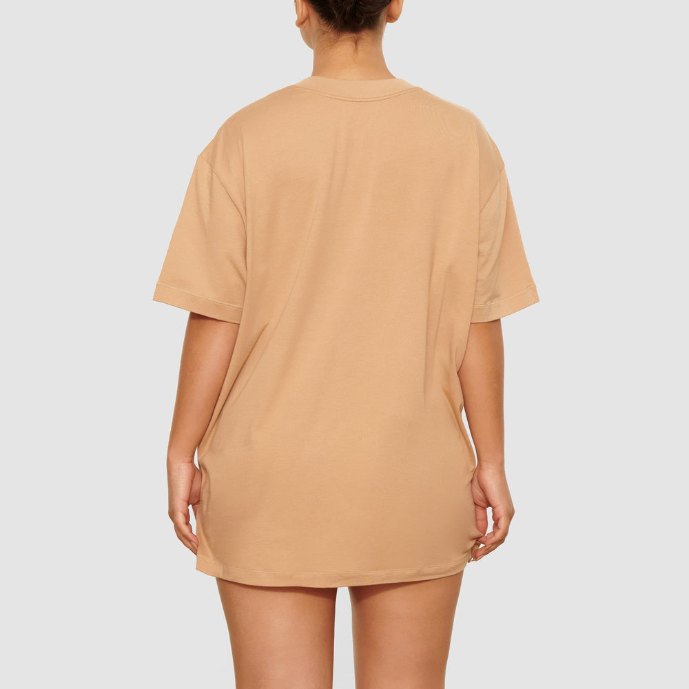 Skims BOYFRIEND T-shirt Béžové | CPWH-70183