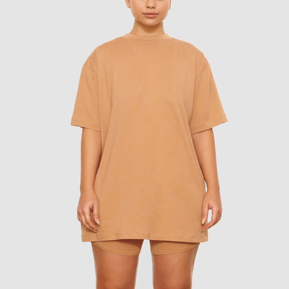 Skims BOYFRIEND T-shirt Béžové | EJAK-73612