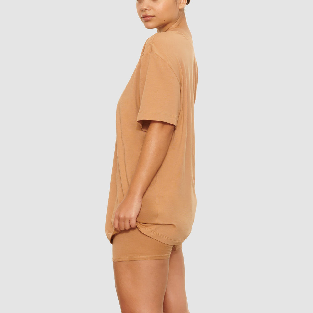 Skims BOYFRIEND T-shirt Béžové | EJAK-73612