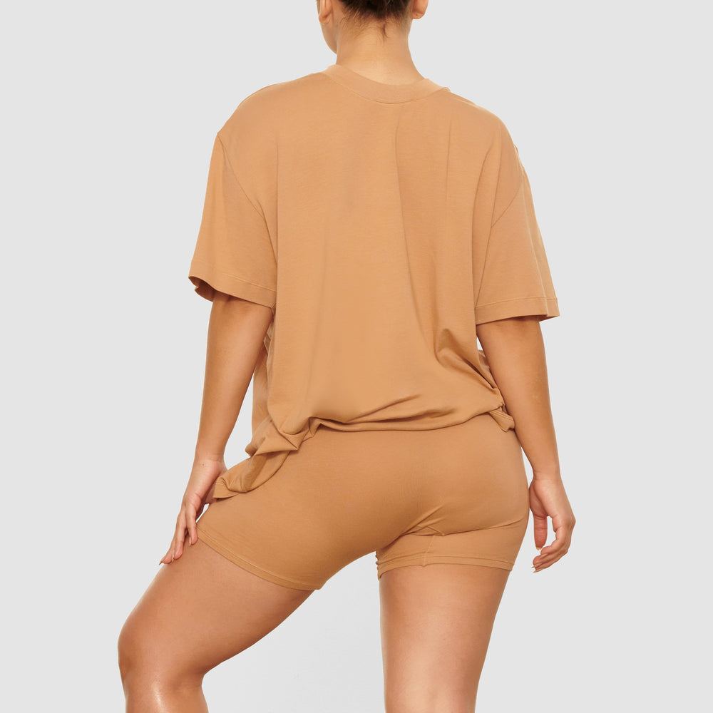 Skims BOYFRIEND T-shirt Béžové | EJAK-73612