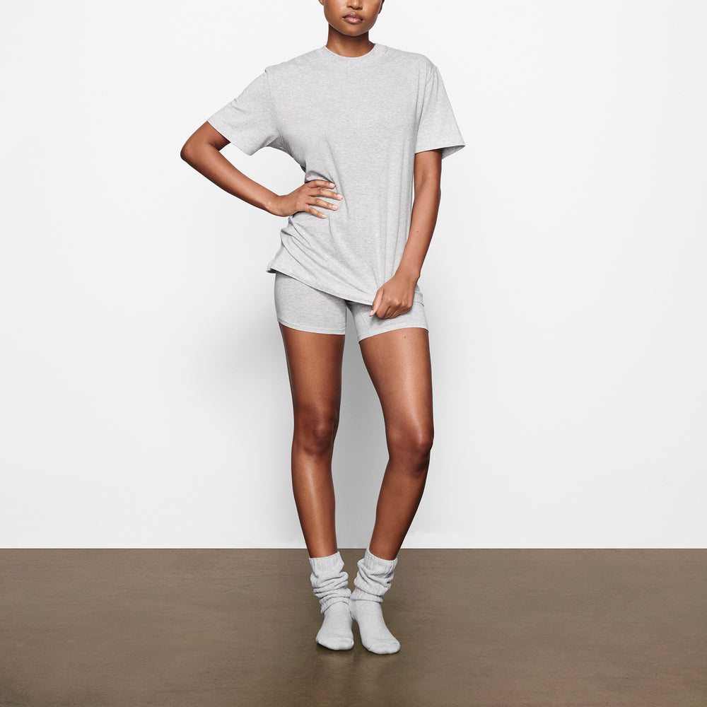 Skims BOYFRIEND T-shirt Svetlo Siva | IREF-53649