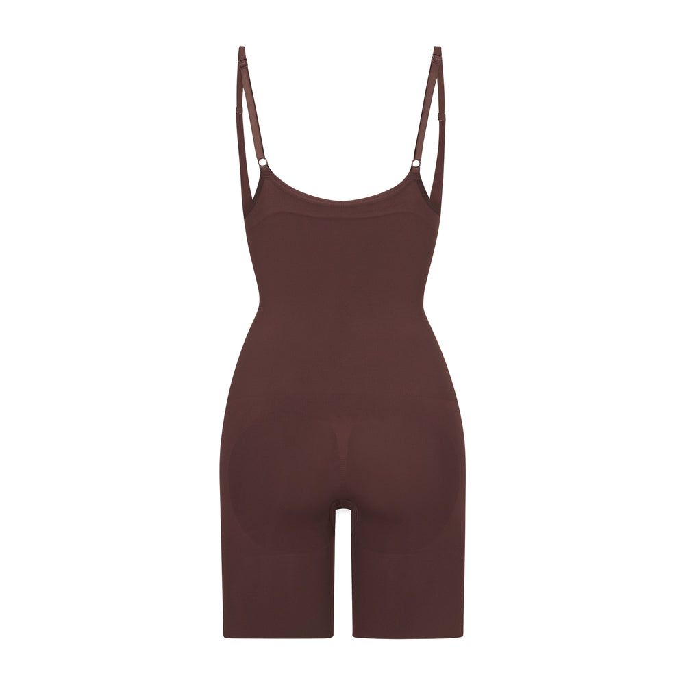 Skims BUTT ENHANCING Open Bust Bodysuit Čokoláda | BOWQ-71346