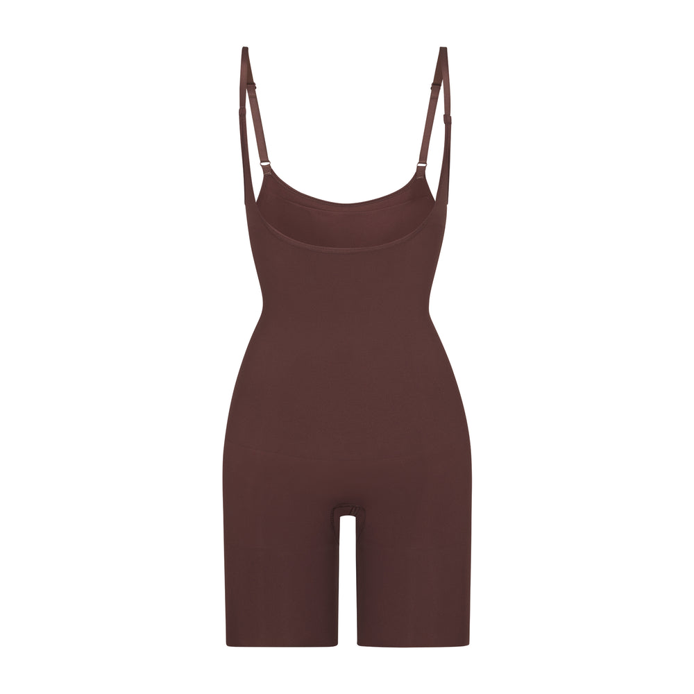 Skims BUTT ENHANCING Open Bust Bodysuit Čokoláda | BOWQ-71346