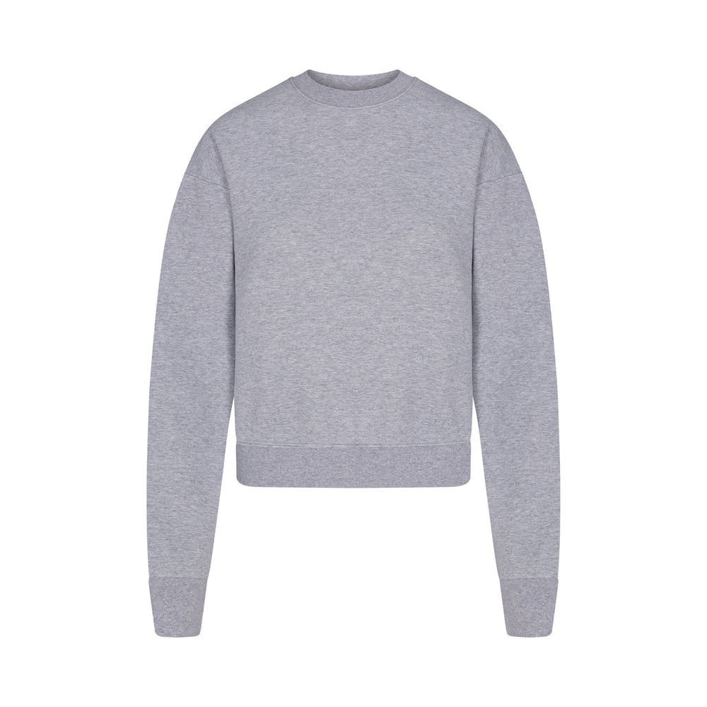 Skims COTTON FLEECE CREW NECK Mikina Siva | VOCT-57421