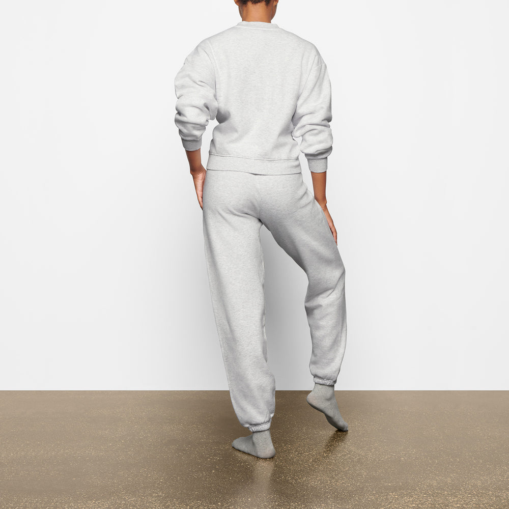 Skims COTTON FLEECE CREW NECK Mikina Svetlo Siva | SUTC-08596