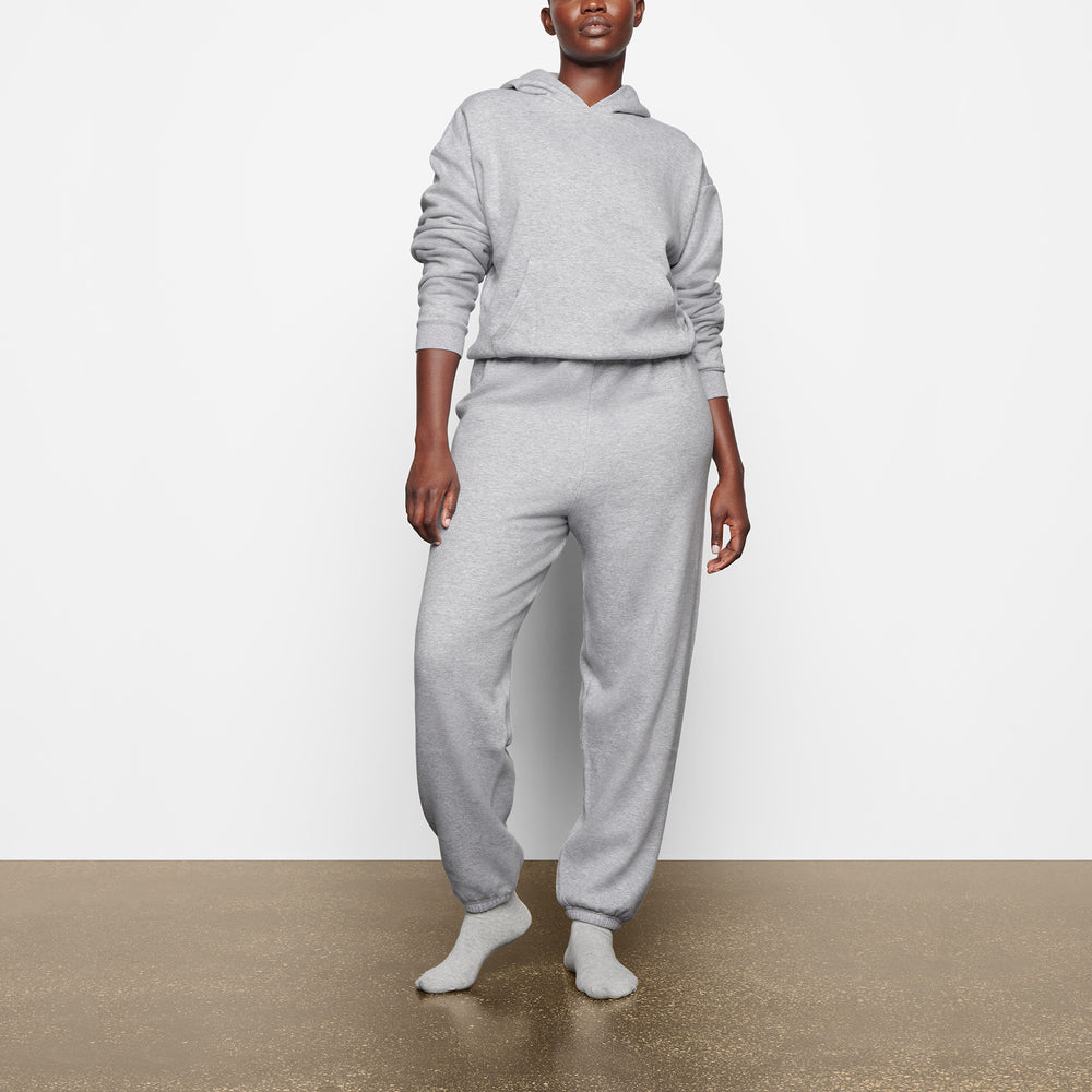 Skims COTTON FLEECE PULLOVER Mikina s Kapucnou Siva | POAW-60135