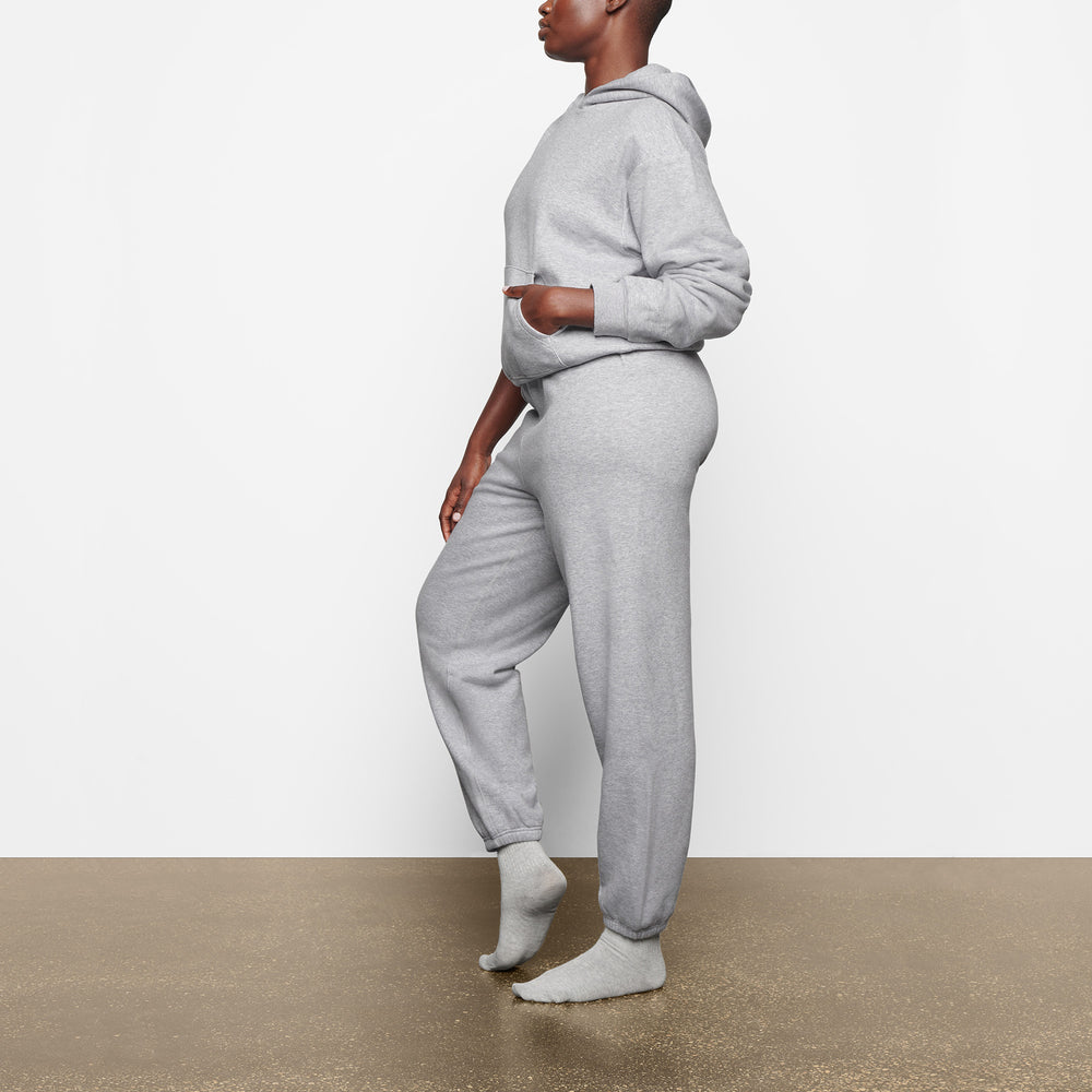 Skims COTTON FLEECE PULLOVER Mikina s Kapucnou Siva | POAW-60135