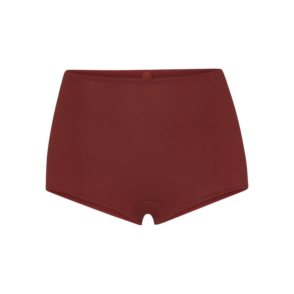 Skims COTTON JERSEY Boy Short Tmavo Červené | XAYJ-15873