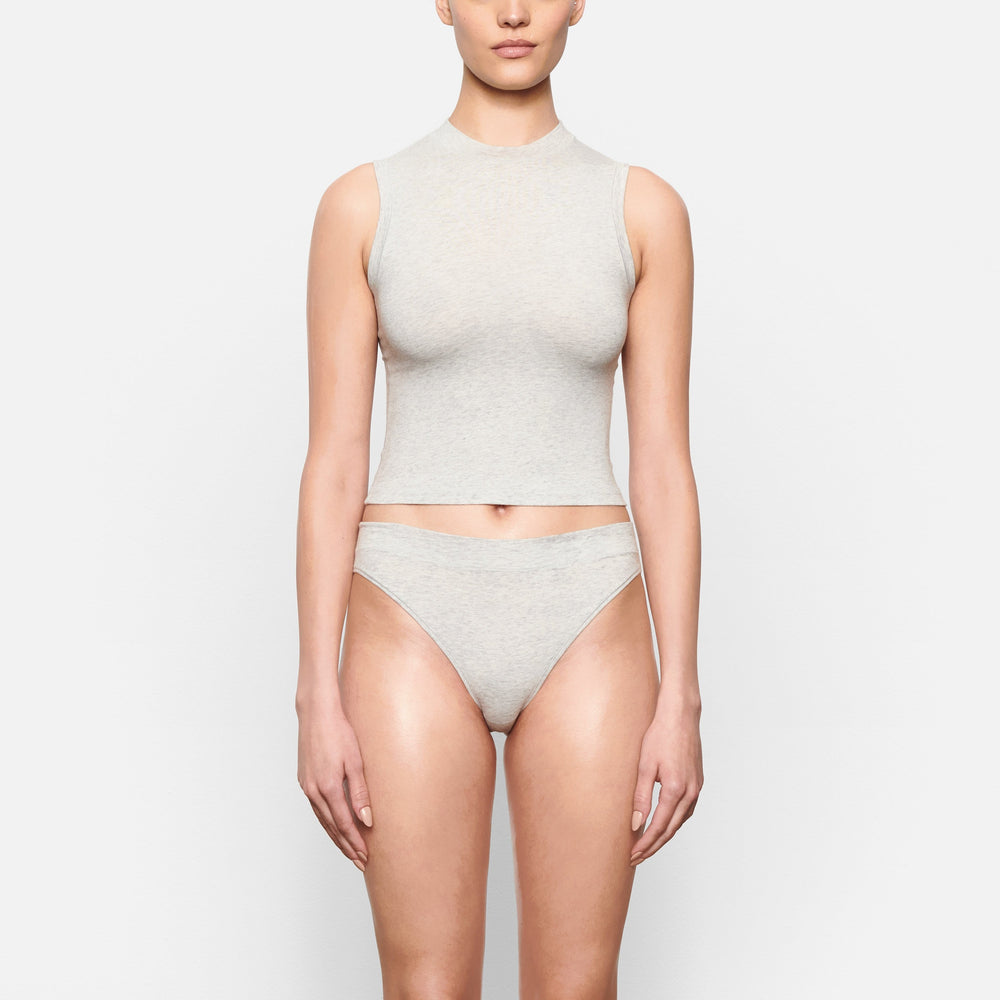 Skims COTTON JERSEY CHEEKY Tanga Svetlo Siva | RWUD-59721