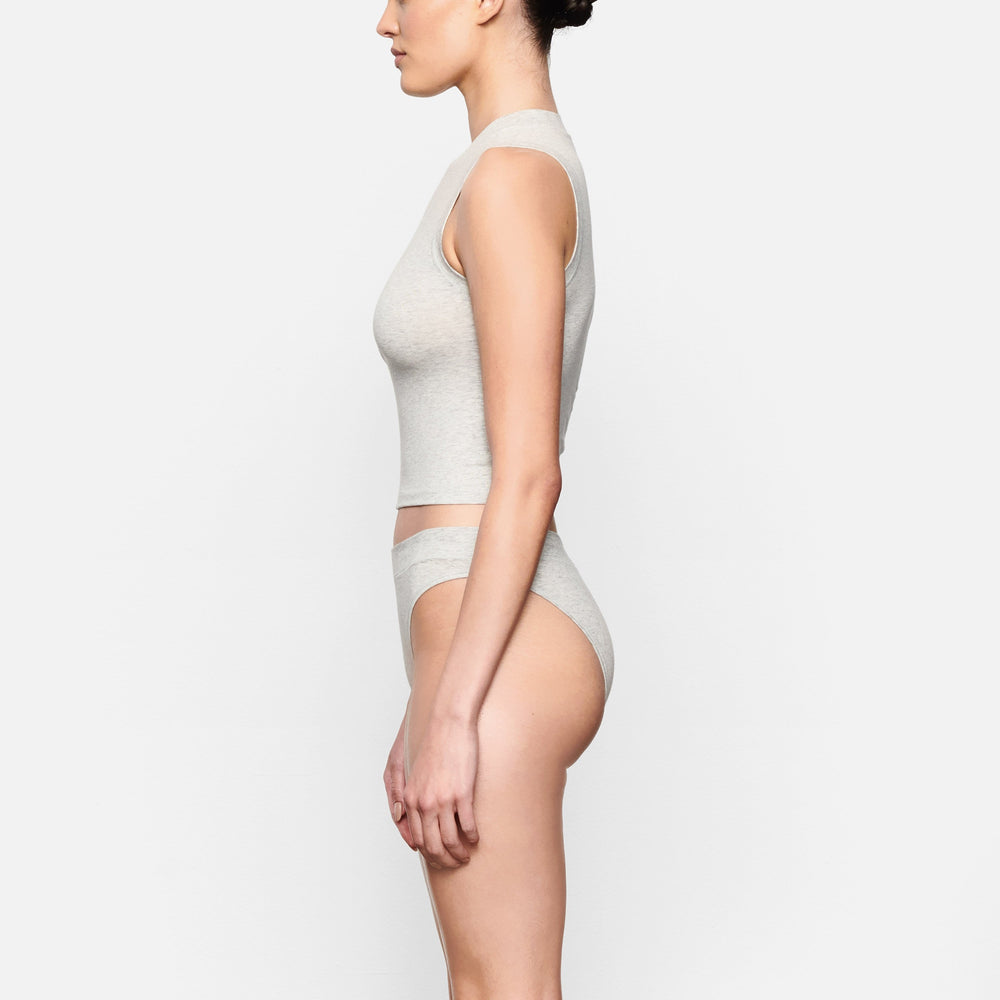 Skims COTTON JERSEY CHEEKY Tanga Svetlo Siva | RWUD-59721