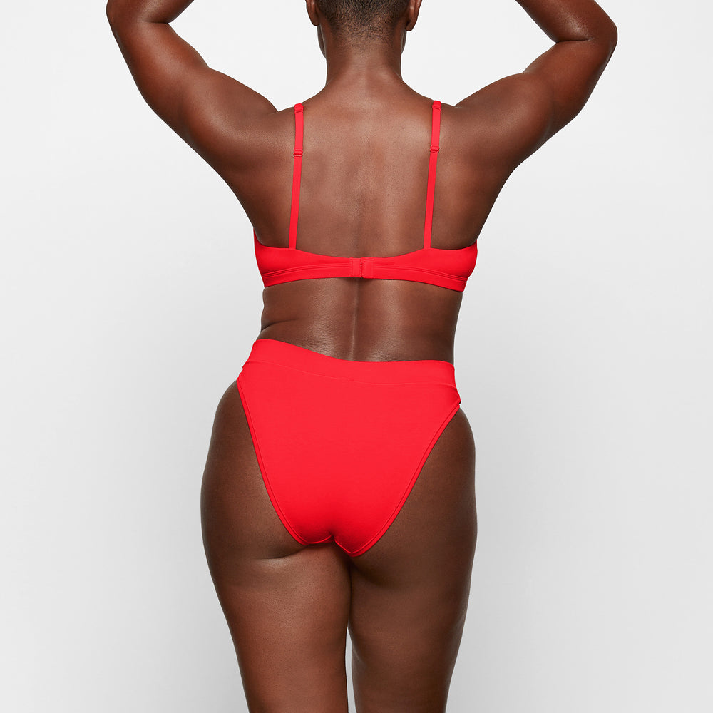 Skims COTTON JERSEY CHEEKY Tanga Červené | TLMU-58239