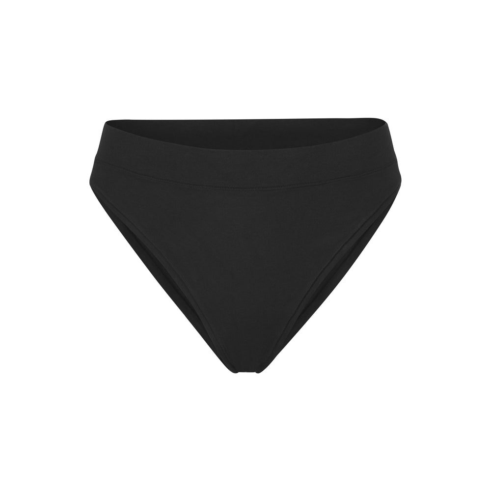Skims COTTON JERSEY CHEEKY Tanga Čierne | EVKS-53174