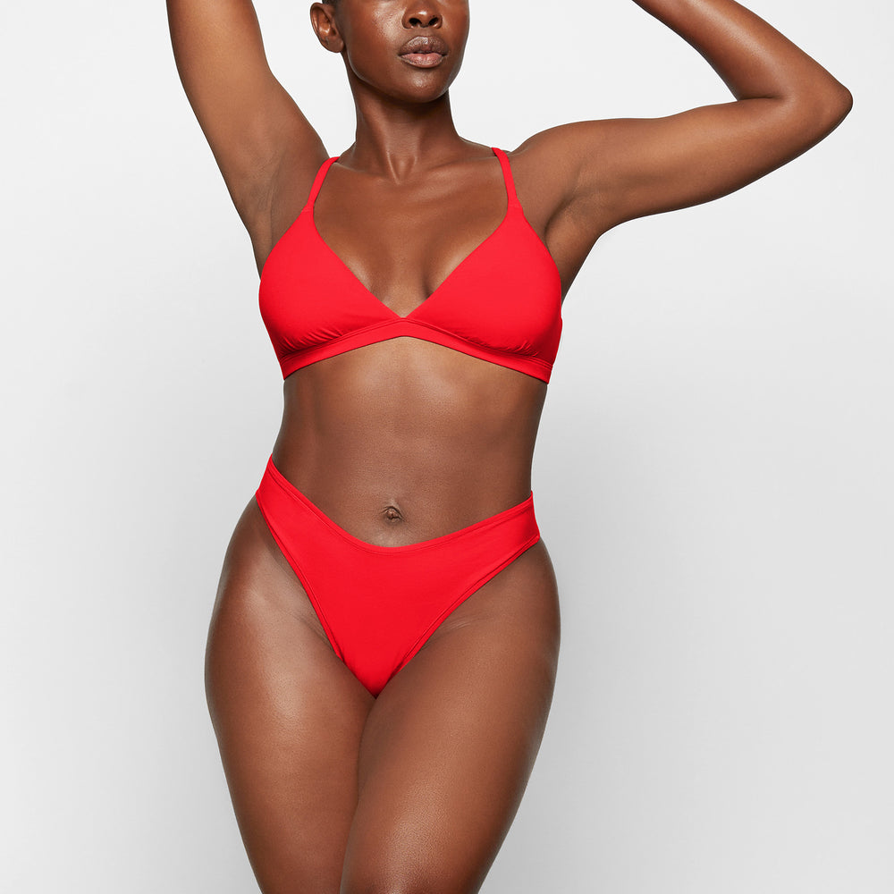 Skims COTTON JERSEY DIPPED Thong Červené | MFHT-60831