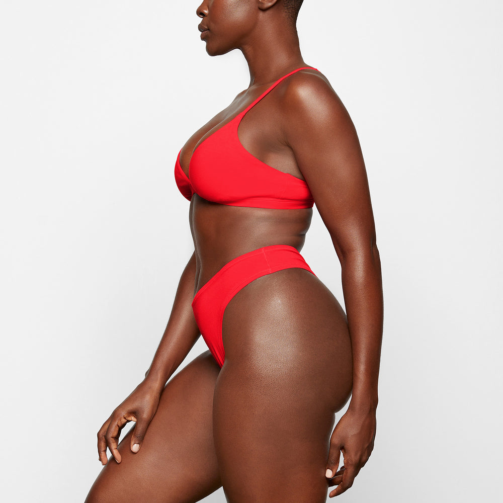 Skims COTTON JERSEY DIPPED Thong Červené | MFHT-60831
