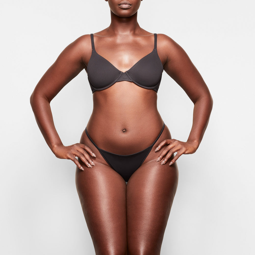 Skims COTTON JERSEY STRING Bikini Čierne | VDTC-52719