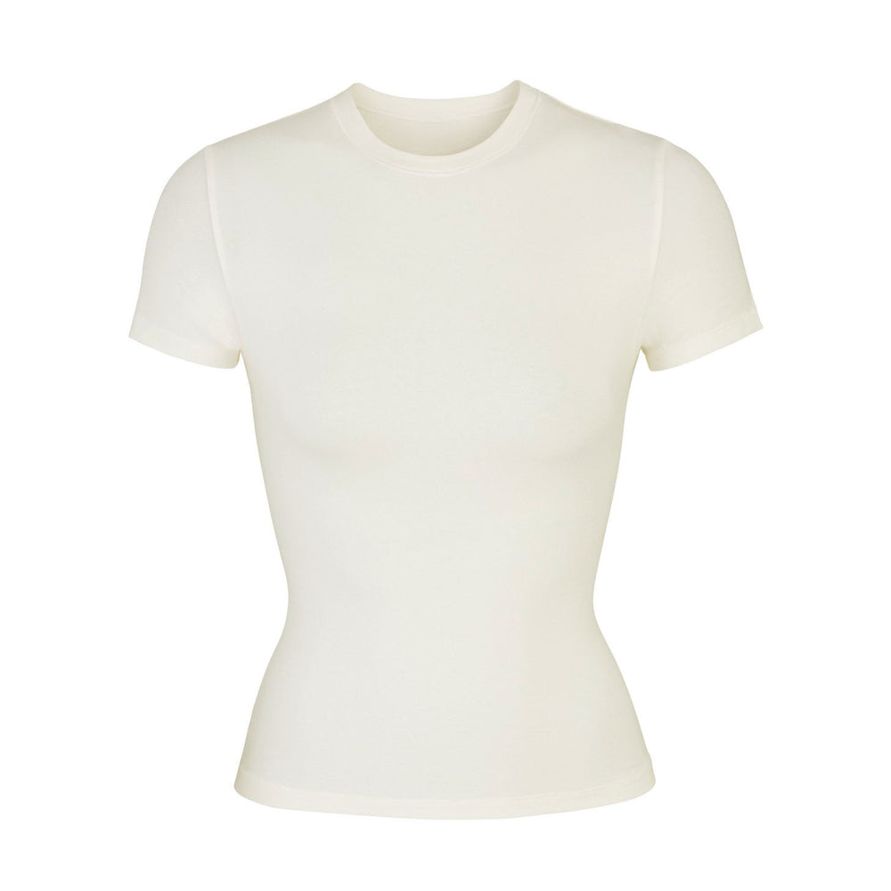 Skims COTTON JERSEY T-shirt Biele | OCKT-39587
