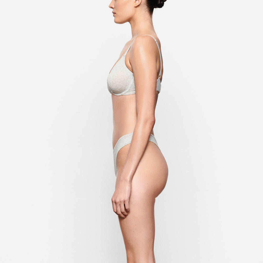 Skims COTTON JERSEY T-shirt Bra Svetlo Siva | NGAV-62718