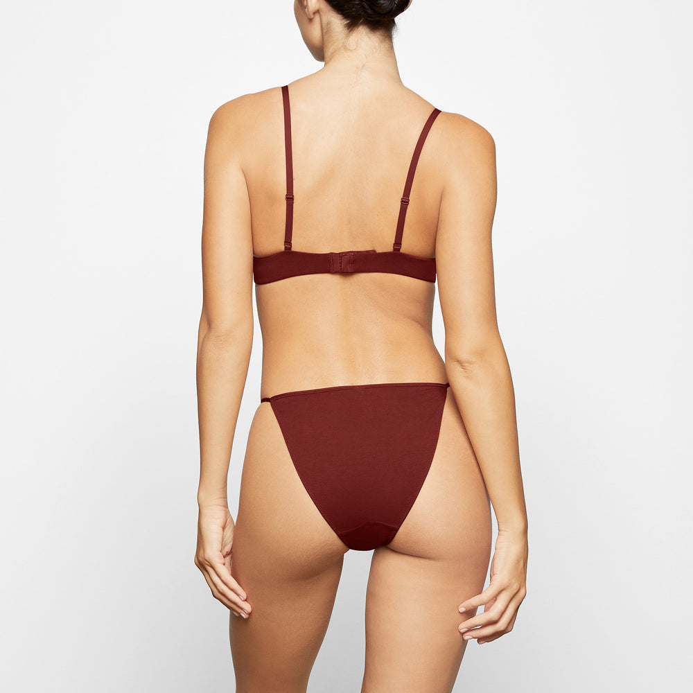 Skims COTTON JERSEY T-shirt Bra Tmavo Červené | MJZN-09675