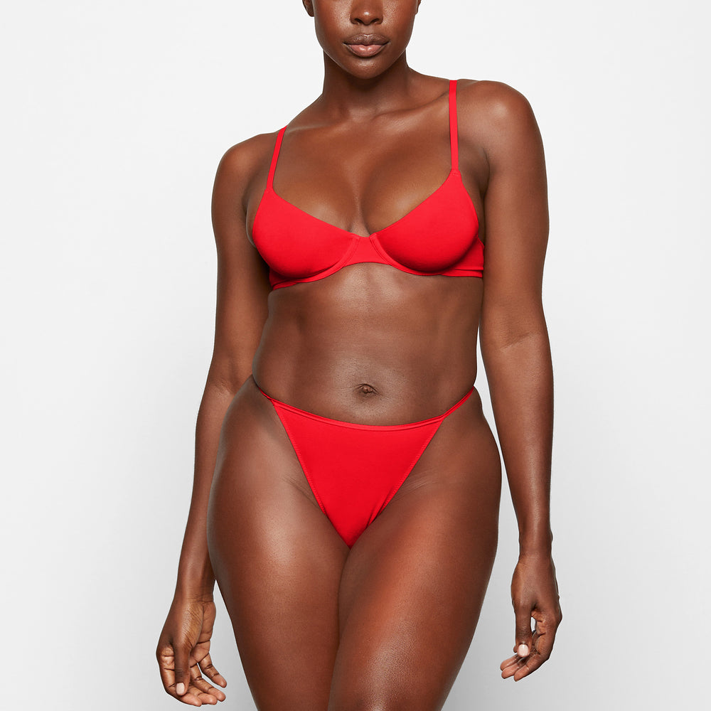 Skims COTTON JERSEY T-shirt Bra Červené | PDCW-34520