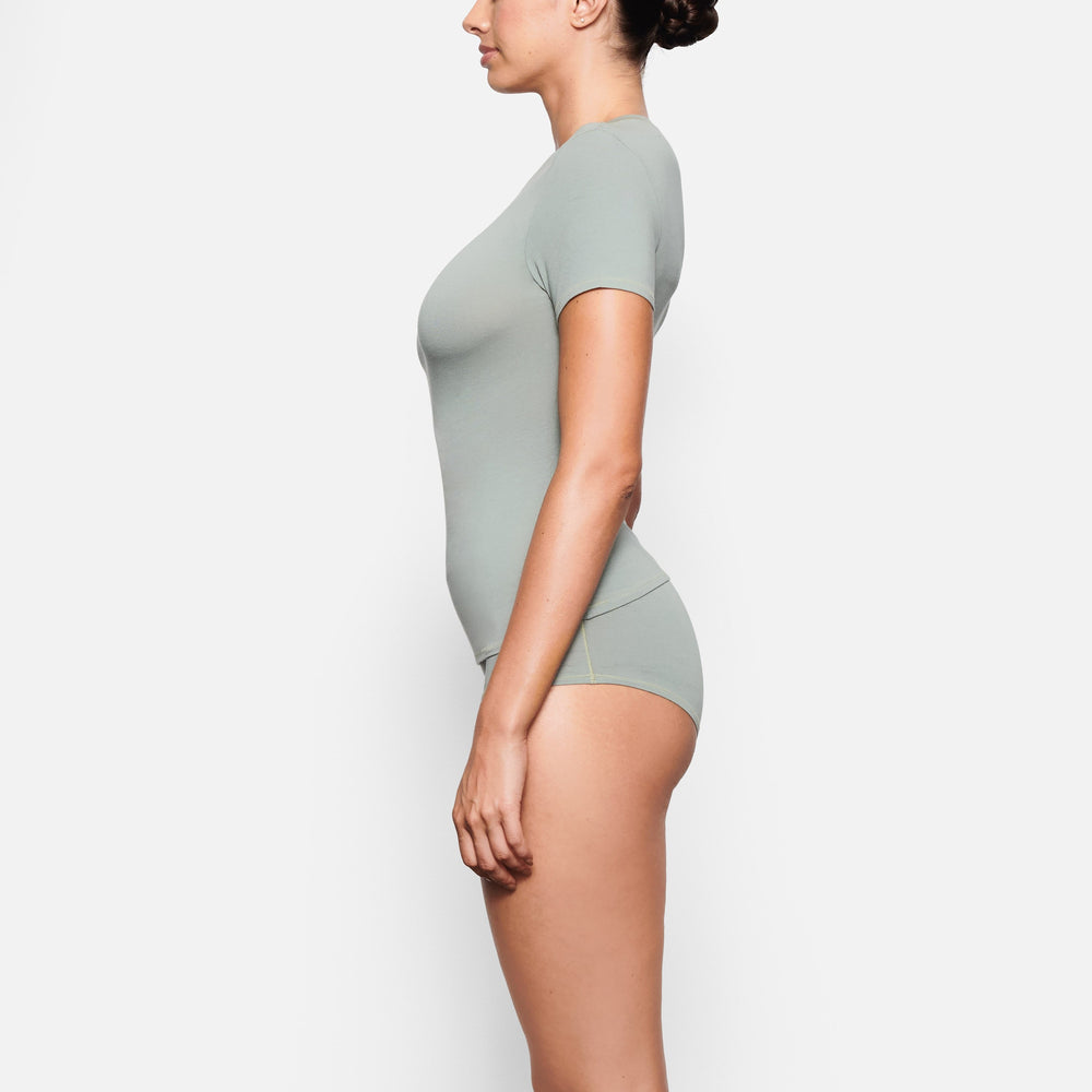 Skims COTTON JERSEY T-shirt Modre | MKSV-79408