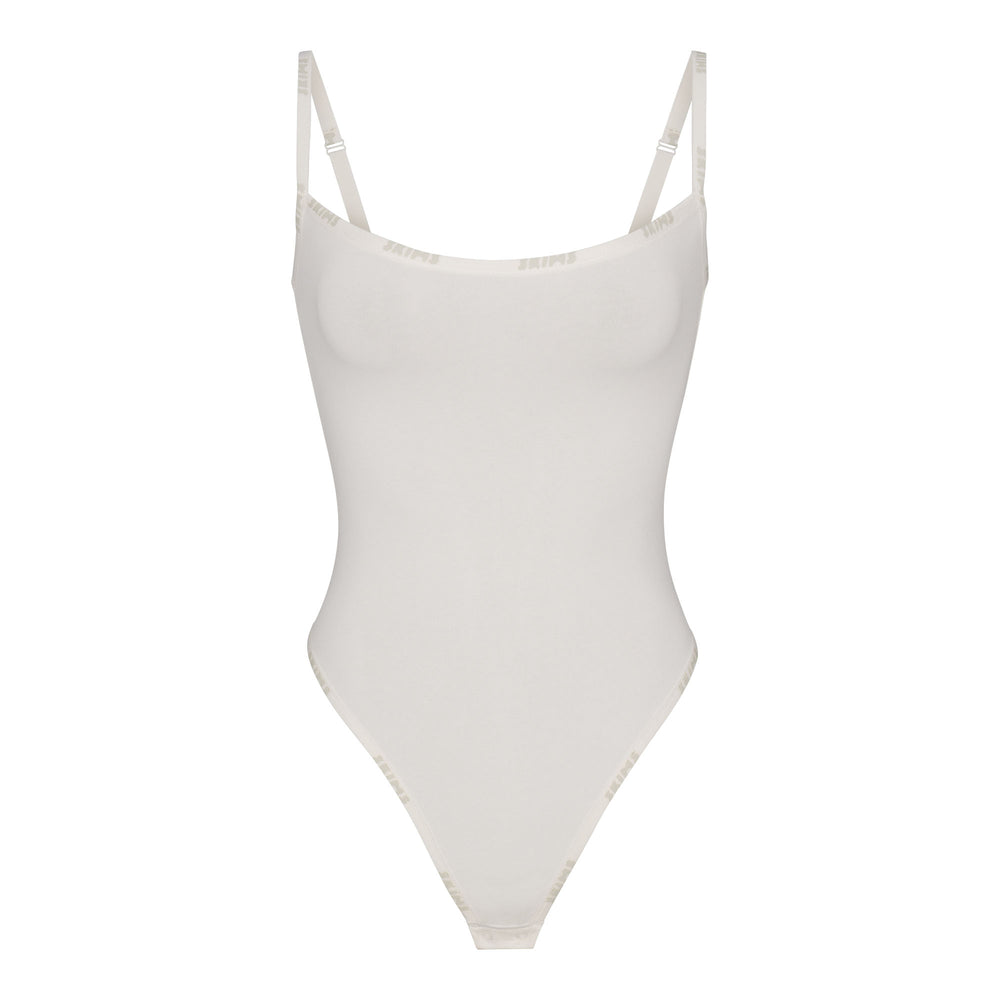 Skims COTTON LOGO Cotton Bodysuit Biele | CEBV-62184