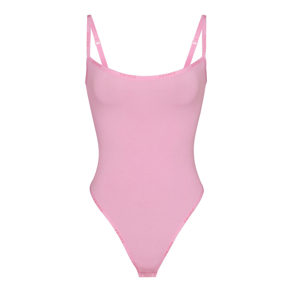 Skims COTTON LOGO Cotton Bodysuit Ruzove | GVPC-64938