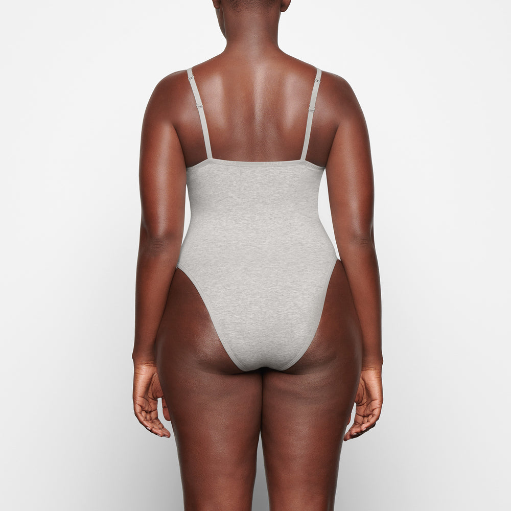 Skims COTTON LOGO Cotton Bodysuit Svetlo Siva | WHYK-96871