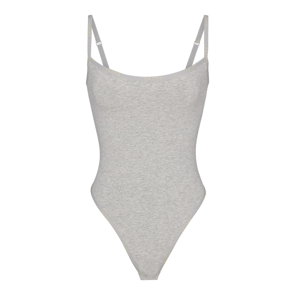 Skims COTTON LOGO Cotton Bodysuit Svetlo Siva | WHYK-96871
