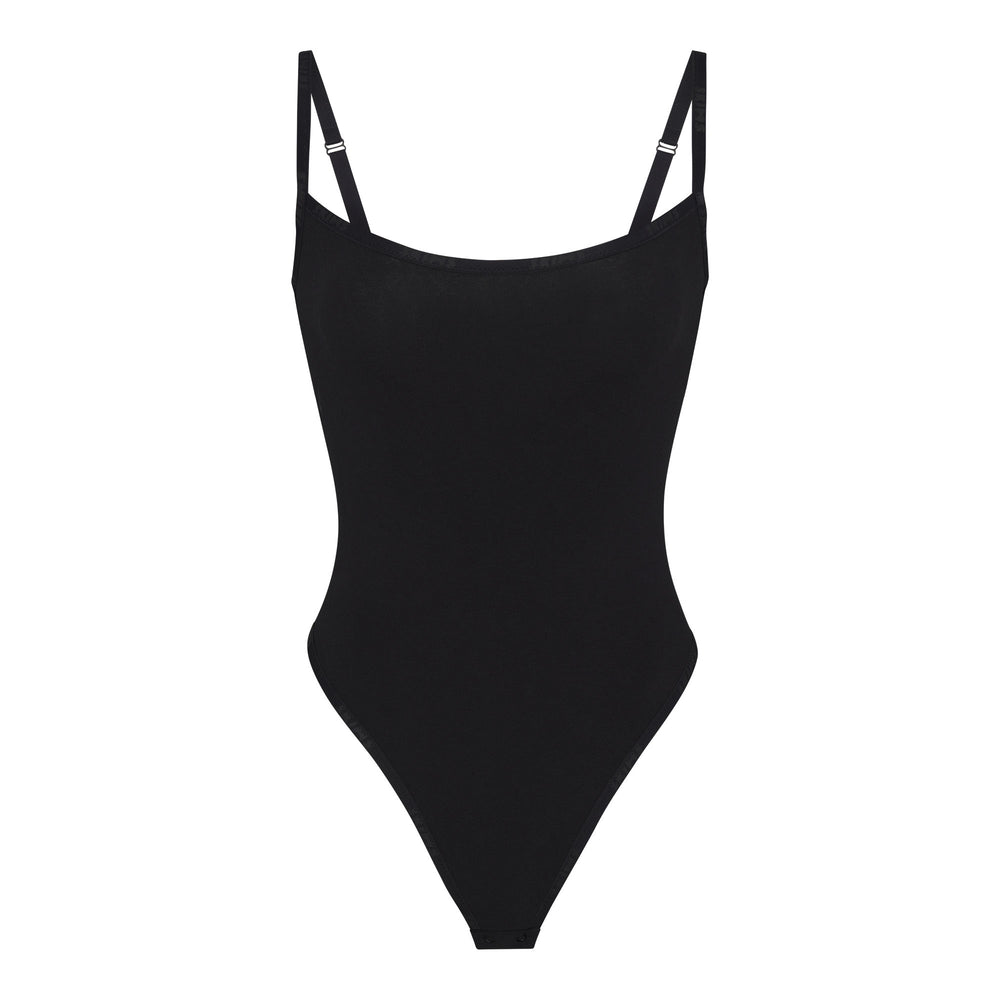 Skims COTTON LOGO Cotton Bodysuit Čierne | ZTJL-86321