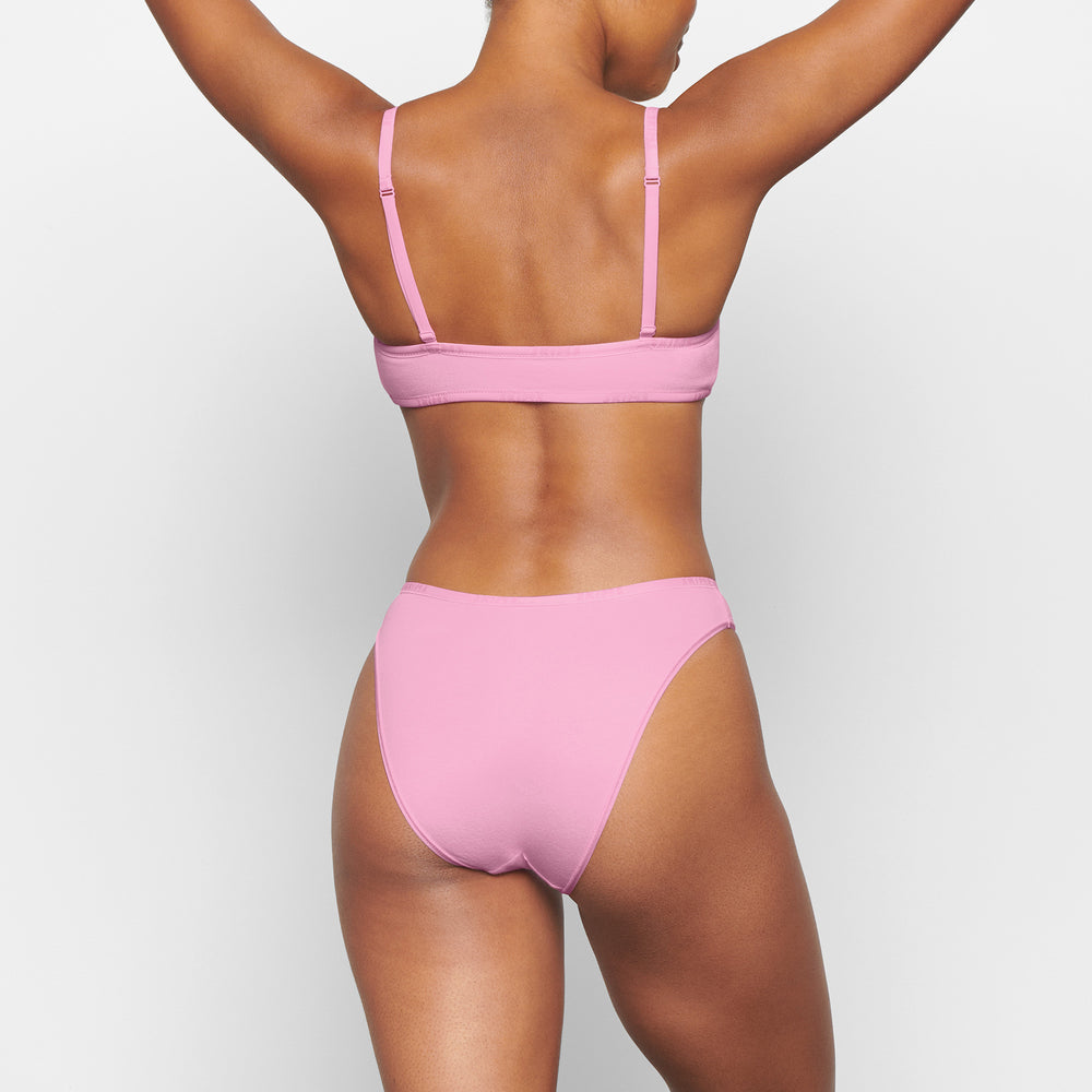 Skims COTTON LOGO HIGH LEG Bikini Ruzove | SDKH-15329