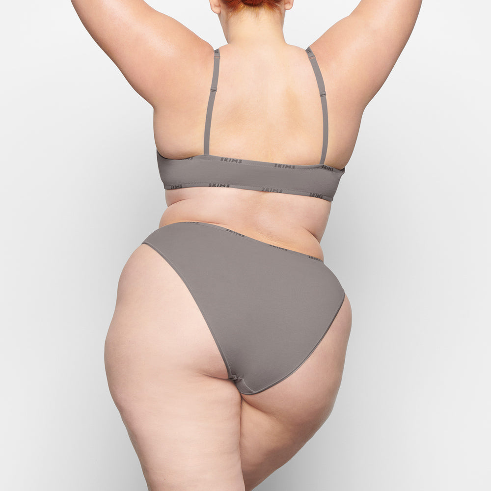 Skims COTTON LOGO HIGH LEG Bikini Siva | SJFW-89140