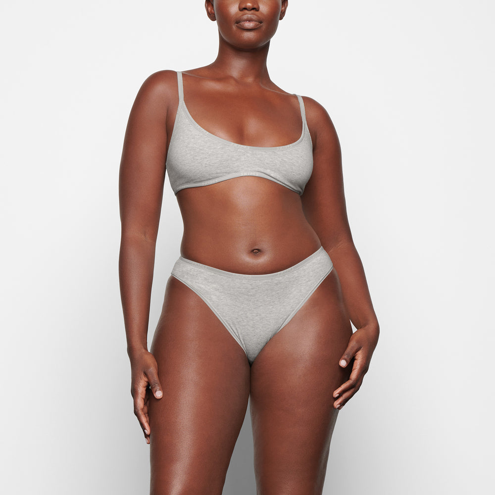 Skims COTTON LOGO HIGH LEG Bikini Svetlo Siva | EXCG-75480