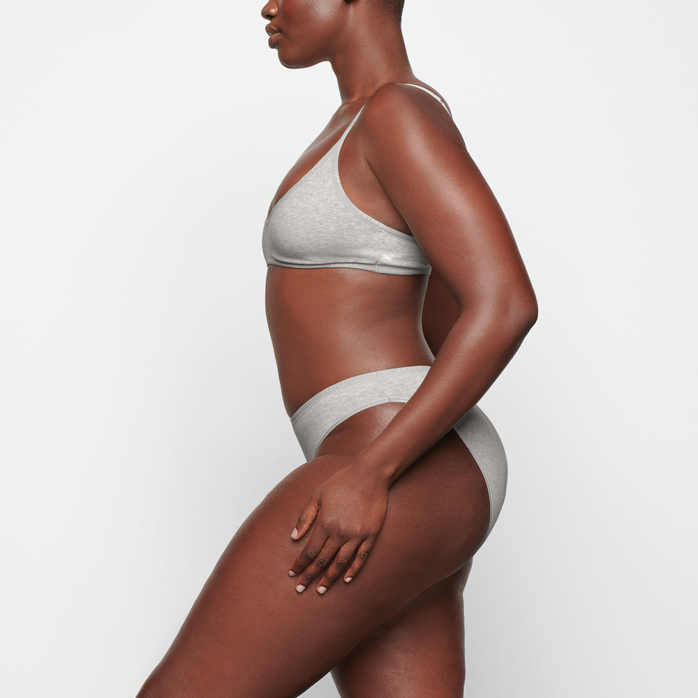 Skims COTTON LOGO HIGH LEG Bikini Svetlo Siva | EXCG-75480