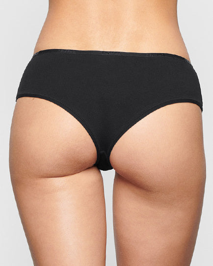 Skims COTTON LOGO Hipster Čierne | NCQX-61375