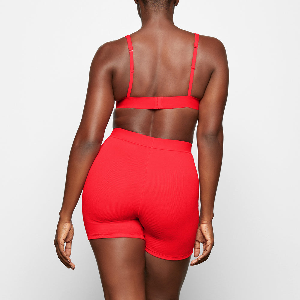 Skims COTTON RIB Boxer Shorts Červené | GBQY-15274