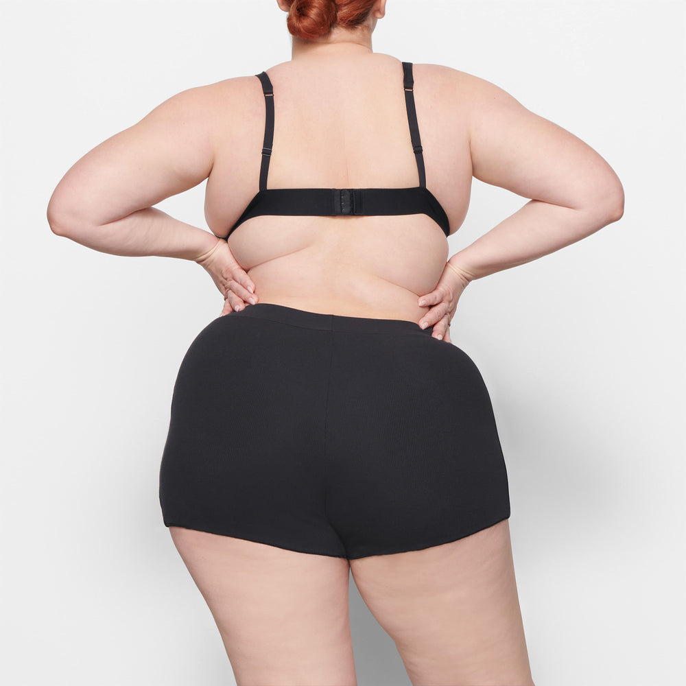 Skims COTTON RIB DRAWSTRING Kratasy Čierne | QVPY-73260