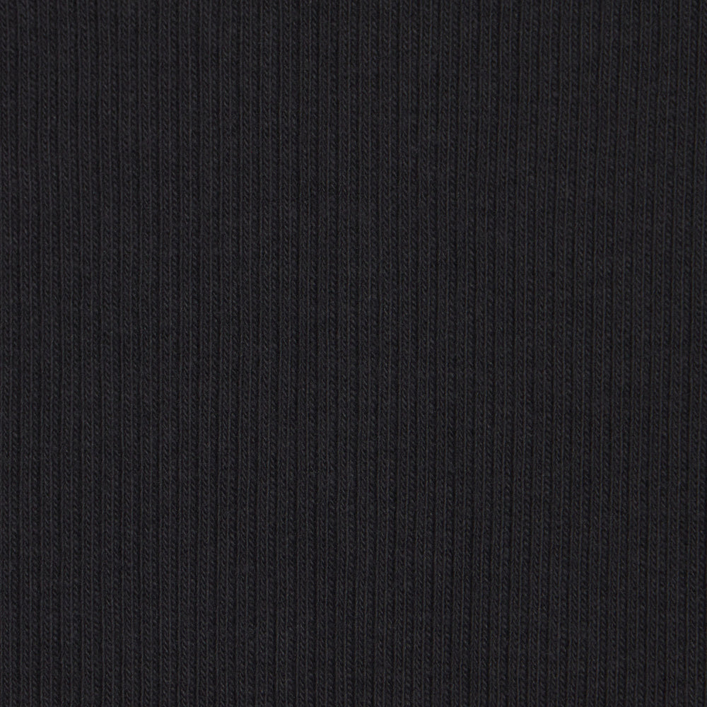 Skims COTTON RIB HENLEY LONG SLEEVE T-shirt Čierne | BGIF-75941